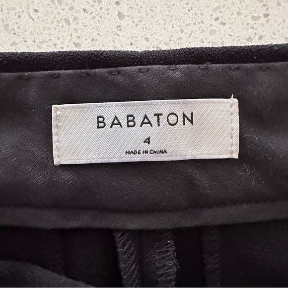 Aritzia Babaton Atelier Black Straight Leg High Waist Trousers Size 4 - Picture 7 of 10